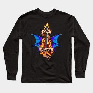 Eddie Munson`s Fiery Guitar Long Sleeve T-Shirt